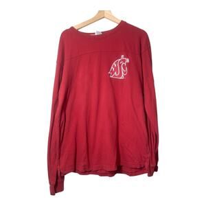 WSU Washington State Cougars Spirit Jersey Style Long Sleeve T-Shirt Large Mens